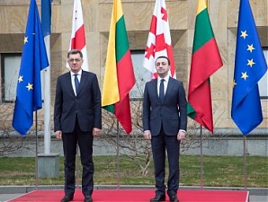 Algirdas Butkevicius and Irakli Garibashvili. Tbilisi, 26.01.2015. Photo: lrv.lt
