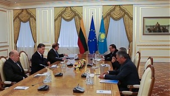 At the meeting of Algirdas Butkevicius and Nursultan Nazarbayev. Astana, 21.05.2015. Photo: lrv.lt 