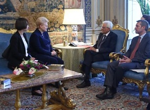Dalia Grybauskaite and Sergio Mattarella. Rome, 14.07.2015. Photo: lrp.lt