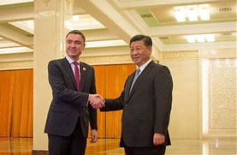 Taavi Rõivas and Xi Jinping. Photo: valitsus.ee