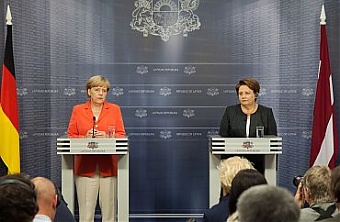Angela Merkel and Laimdota Straujuma. Riga, 18.08.2014. Photo: flickr.com