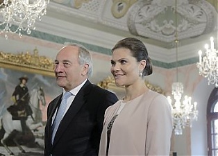 Andris Berzins and the Crown Princess of Sweden Victoria. Riga, 17.09.2014. Photo: president.lv