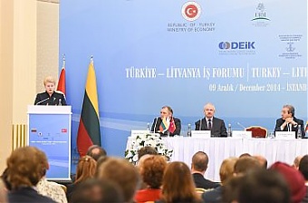 Dalia Grybauskaite at the Lithuanian-Turkish business forum. Istanbul, 9.12.2014. Photo: lrp.lt