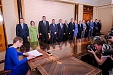 Estonian president appoints 3-party govt into office Estonian president appoints 3-party govt into office