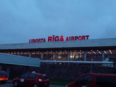 Riga airport.