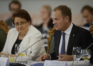 Laimdota Straujuma and Donald Tusk. Riga, 22.05.2015. Photo: flickr.com