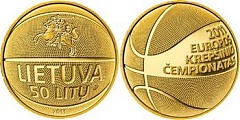 Lithuanian coin dedicated to basketball recognised world's most beautiful