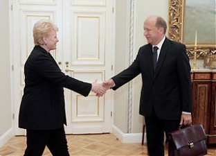 Даля Грибаускайте и Андрюс Кубилюс. Вильнюс, 31.08.2010.