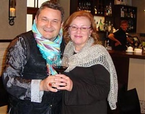 А. Васильев и О. Павук по завершении выставки в Риге. 13.10.2009.