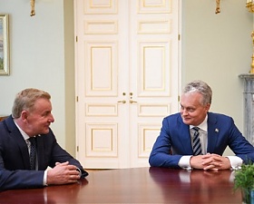 Новый министр экономики и инноваций Литвы на встрече с президентом страны. Пресс-фото президентской канцелярии.