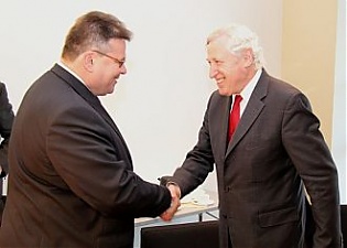 Линас Линкявичюс и Пьер Вимон. Вильнюс, 16.05.2013. Фото: urm.lt
