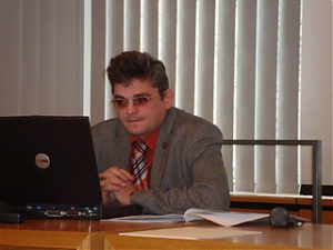 Андрей Семиколенных («Росатом») на презентации БАЭС в Риге. 27.01.2011.
