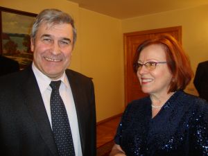 А. Гераименко и О.Павук на постновогодней встрече в Риге, 9.02.2012. Фото БК.