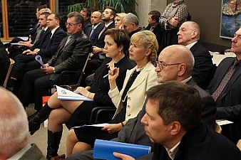 На встрече предпринимателей с послом Казахстана в Rietumu Capital Centre. Рига, 11.12.2014.