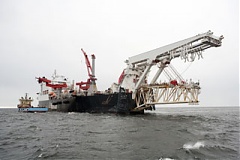 Самое большое в мире трубоукладочное судно начинает строительство Nord Stream в Финском заливе