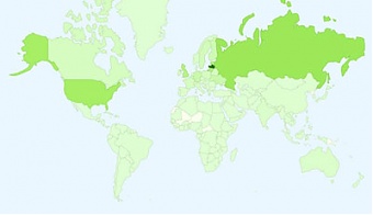 География читателей baltic-course.com по данным Google Analytics.