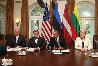 Барак Обама и Балтийские президенты.