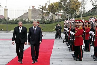 Георгий Маргвелашвили и Андрис Берзиньш. Тбилиси, 26.11.2014. Фото: president.lv