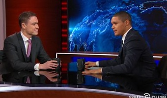 The screenshot from The Daily Show.