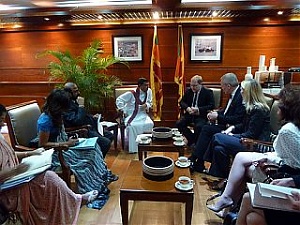 Urmas Paet at the meeting with Basil Rajapaksa. Photo: flickr.com