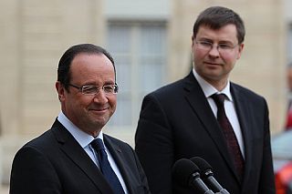 Francois Hollande and Valdis Dombrovskis. Paris, 19.04.2013. Photo: flickr.com