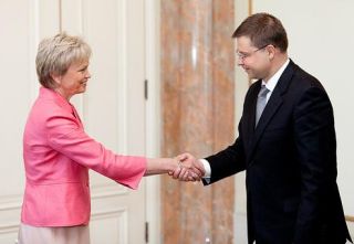 Maria Serenius and Valdis Dombrovskis. Riga, 27.06.2012. Photo: flickr.com