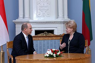 Prince Albert II of Monaco and Dalia Grybauskaite. Vilnius, 15.10.2012. Photo: president.lt