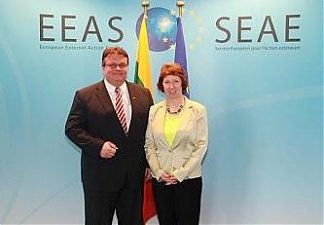 Linas Linkevicius and Catherine Ashton. Brussels, 23.07.2013. Photo: urm.lt
