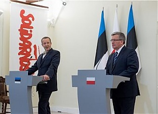 Toomas Hendrik Ilves  and Bronislaw Komorowski. Warsaw, 19.03.2014. Photo: president.ee