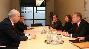 Alexander Kozulin and Audronius Azubalis. Vilnius, 6.01.2011.