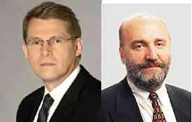Matti Vanhanen and Ivars Godmanis.