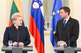 Dalia Grybauskaite and Borut Pahor. Photo: lrp.lt