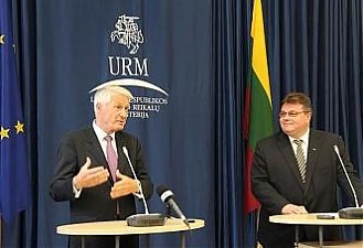 Thorbjorn Jagland and Linas Linkevicius. Vilnius, 7.06.2013. Photo: urm.lt