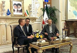 Edgars Rinkevics at the meeting with Iranian officials. Photo: flickr.com