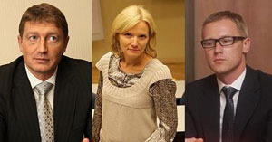 Edgars Stelmahers, Ingrida Bluma and Aldis Gobzems. Edgars Stelmahers, Ingrida Bluma and Aldis Gobzems.