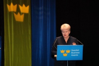 alia Grybauskaite at the annual ceremony of the Swedish Business Awards 2011. Photo: president.lt alia Grybauskaite at the annual ceremony of the Swedish Business Awards 2011. Photo: president.lt