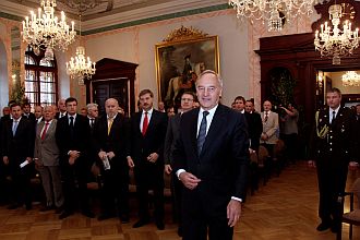 Andris Berzins at the meeting with businessmen. Riga, 20.06.2013. Photo: president.lv