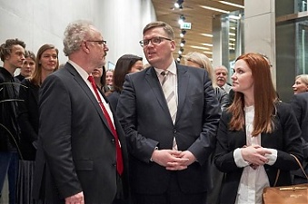 Zaika Puce with her spouse, Minister of Environment and Regional Development Juris Puce. Photo RePost.