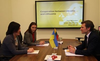 Oksana Raiter and Arijandas Sliupas. Vilnius, 6.02.2015.
