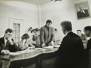 В Институте экономики АН Латвии. Выступает Павук Владимир Петрович. Рига. Конец-80-х. 