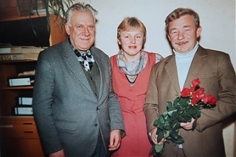 С профессорами Киртовским и Нетесиным в редакции газеты. 1993 год.
