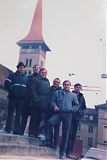 Техническая группа, обеспечивавшая визит Горбачева в Женеву в ноябре 1985 года. Из Риги там были Е. Ермолаев и О.Пяткин.