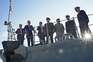 Гости поднялись на борт «Русиньша».