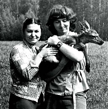 Наталья Бондарчук, Велга Витола, «латвийский Бэмби» у Велги на руках. 